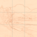 Sepia sketch with grid