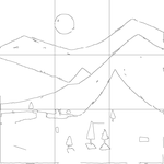 Line drawing with grid