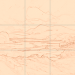 Sepia sketch with grid