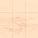 Sepia sketch with grid