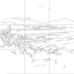 Line drawing with grid