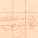 Sepia sketch with grid