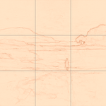 Sepia sketch with grid