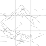 Line drawing with grid