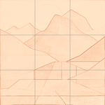 Sepia sketch with grid