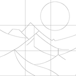 Line drawing with grid