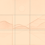 Sepia sketch with grid