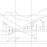 Line drawing with grid