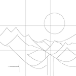 Line drawing with grid