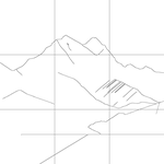 Line drawing with grid