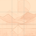 Sepia sketch with grid