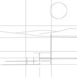 Line drawing with grid