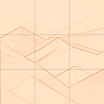 Sepia sketch with grid