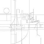 Line drawing with grid