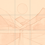 Sepia sketch with grid