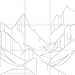 Line drawing with grid