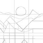 Line drawing with grid