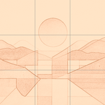 Sepia sketch with grid