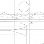 Line drawing with grid