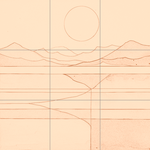 Sepia sketch with grid