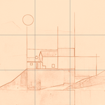 Sepia sketch with grid