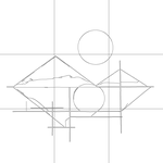 Line drawing with grid