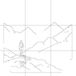 Line drawing with grid