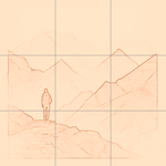 Sepia sketch with grid