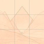 Sepia sketch with grid