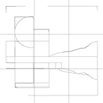 Line drawing with grid