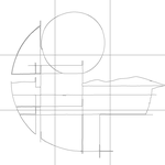 Line drawing with grid