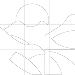 Line drawing with grid