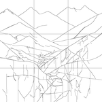 Line drawing with grid