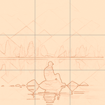 Sepia sketch with grid