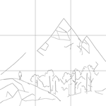 Line drawing with grid