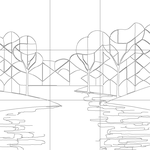 Line drawing with grid