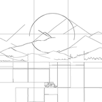 Line drawing with grid