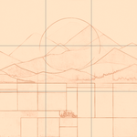 Sepia sketch with grid