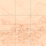 Sepia sketch with grid