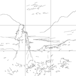 Line drawing with grid