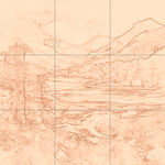 Sepia sketch with grid