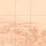 Sepia sketch with grid