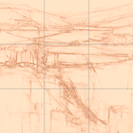 Sepia sketch with grid