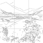 Line drawing with grid