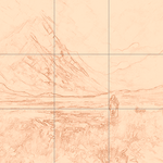 Sepia sketch with grid