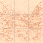 Sepia sketch with grid