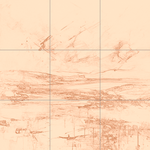 Sepia sketch with grid