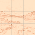 Sepia sketch with grid