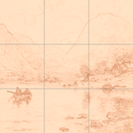 Sepia sketch with grid