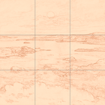 Sepia sketch with grid